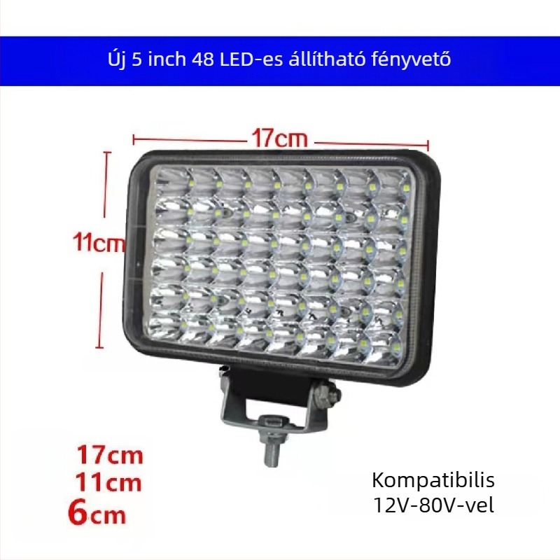 Autófényszóró 144 W, 12 V, 10560 lm, alumíniumötvözet és PC