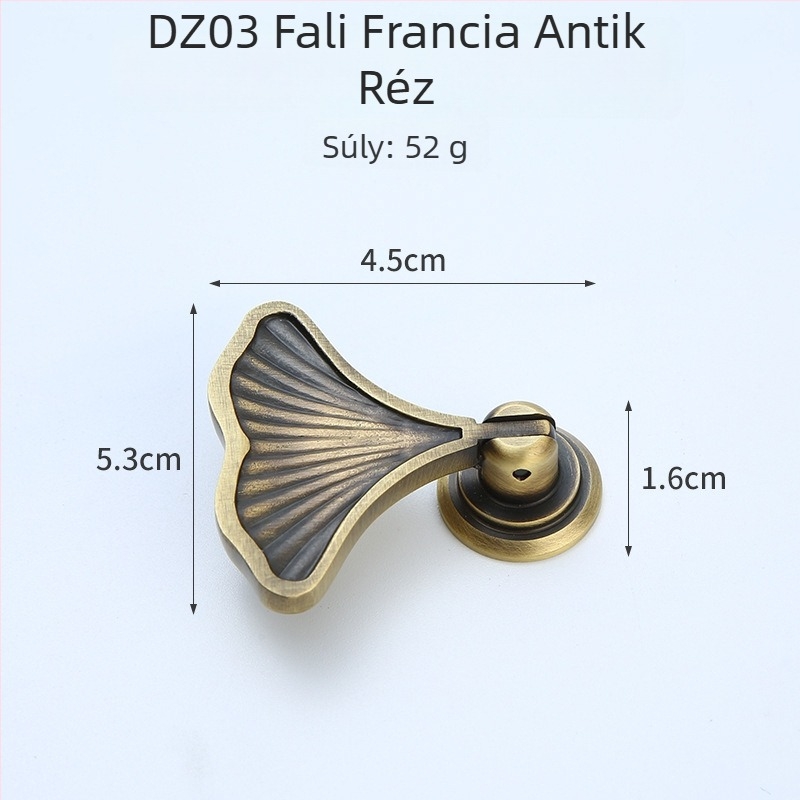 Fiók/szekrény fogantyú — sárgaréz, huzalos felülettel, új kínai stílus, Modell 1