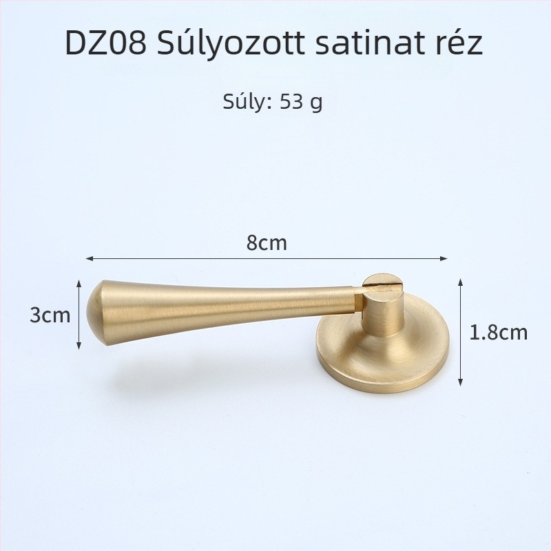 Fiók/szekrény fogantyú — sárgaréz, huzalos felülettel, új kínai stílus, Modell 1