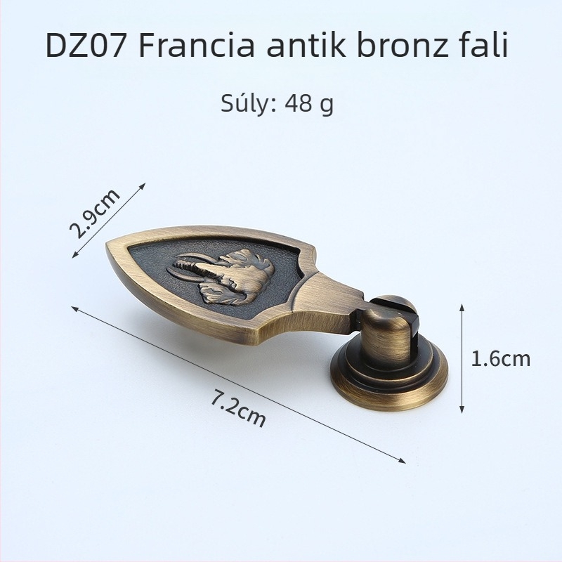 Fiók/szekrény fogantyú — sárgaréz, huzalos felülettel, új kínai stílus, Modell 1