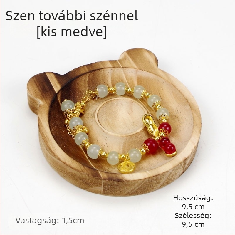 Fából készült ékszer kiállító tál – kézműves, egyrétegű, masszív fa, antik stílus, illesztés