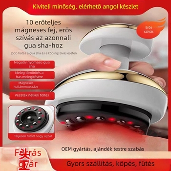 Elektronikus masszírozó készülék vákuum- és kaparó funkcióval, modell SWN-3301, USB tápellátás, hőmérséklet állítható 35–42°C, ABS ház, 1200mAh akkumulátor