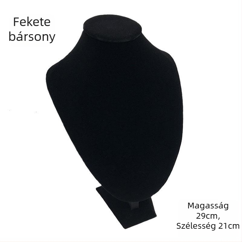 Nyakformájú ékszerkészítő kiállítóállvány — egyrészes, PU anyag, művészi stílus, illesztés