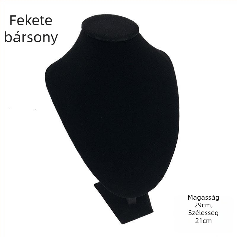 Nyakformájú ékszerkészítő kiállítóállvány — egyrészes, PU anyag, művészi stílus, illesztés