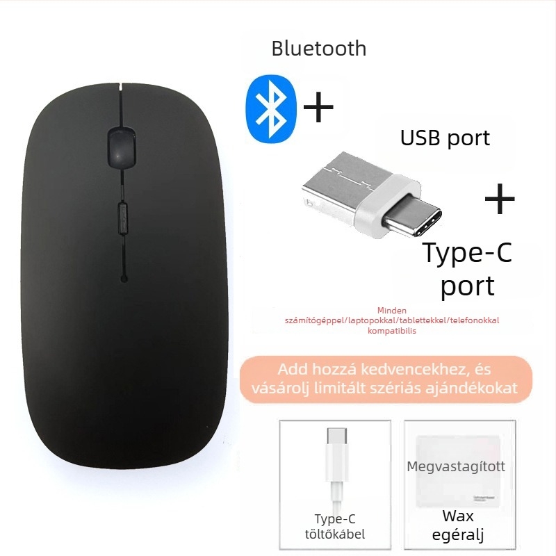 Diansen 8898 Vezeték nélküli Bluetooth egér 3 gombbal, 1600 DPI, Plug-and-Play MacBook-hoz