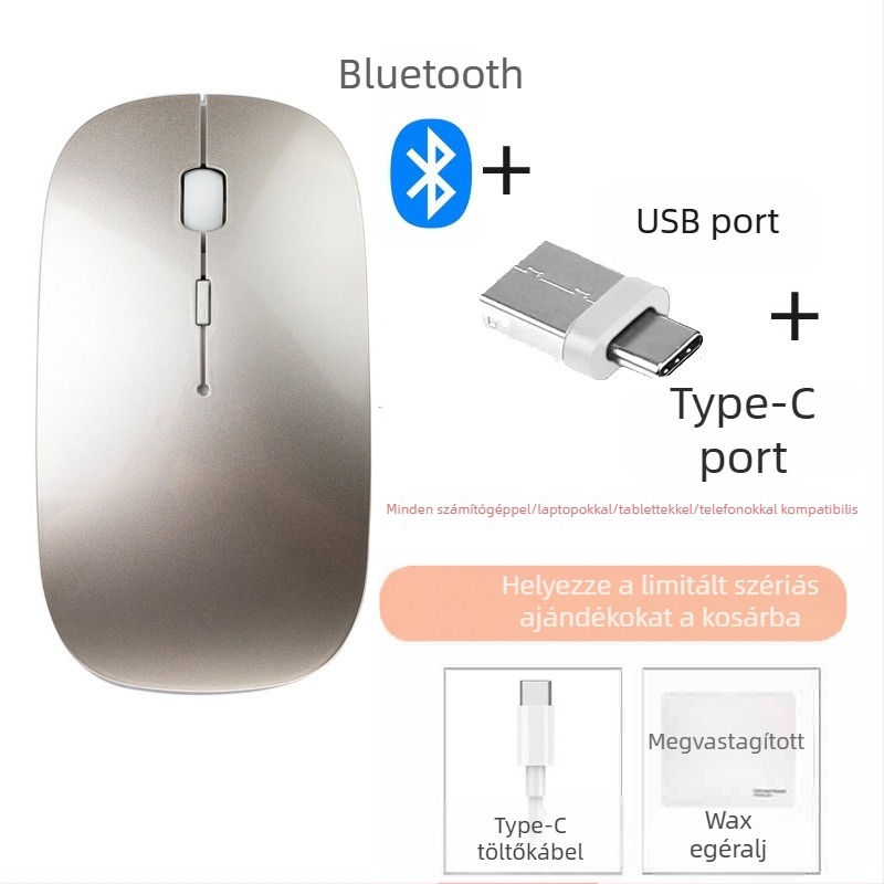 Diansen 8898 Vezeték nélküli Bluetooth egér 3 gombbal, 1600 DPI, Plug-and-Play MacBook-hoz