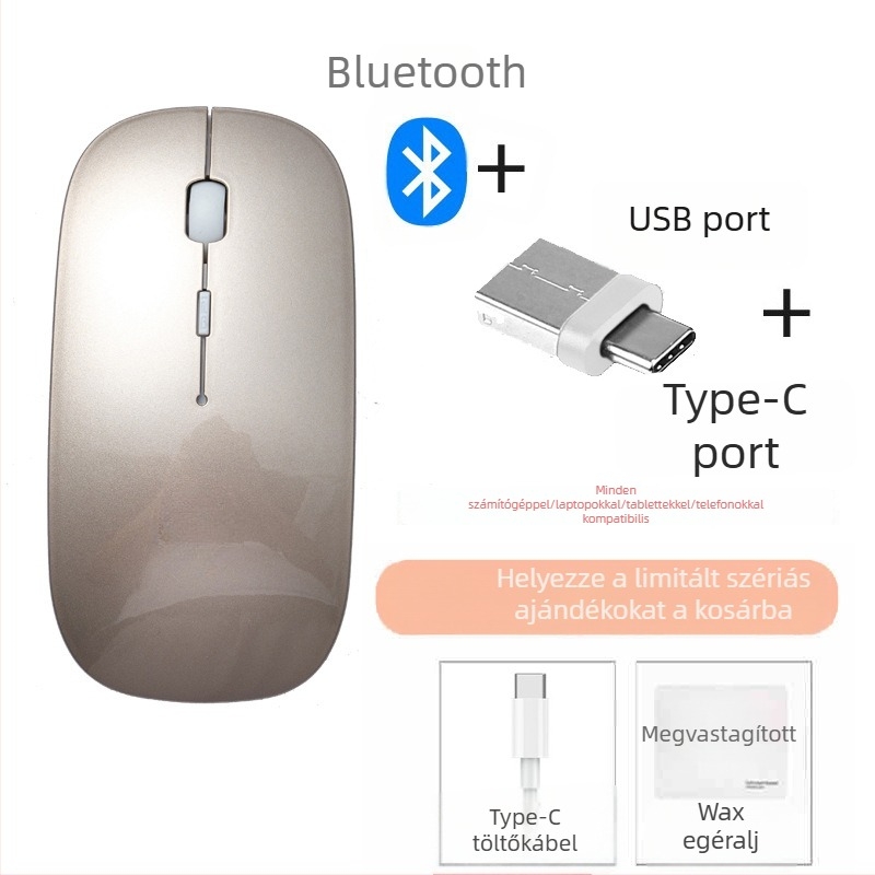 Diansen 8898 Vezeték nélküli Bluetooth egér 3 gombbal, 1600 DPI, Plug-and-Play MacBook-hoz