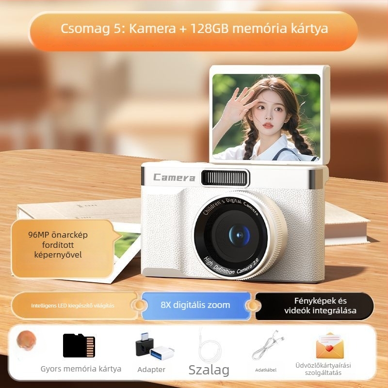 Selfie kamera z06 CMOS 24MP szenzorral, 1/2.3in, 8x optikai zoom, forgatható 2,3 hüvelykes LCD, periszkópos objektív, elektronikus képstabilizáció