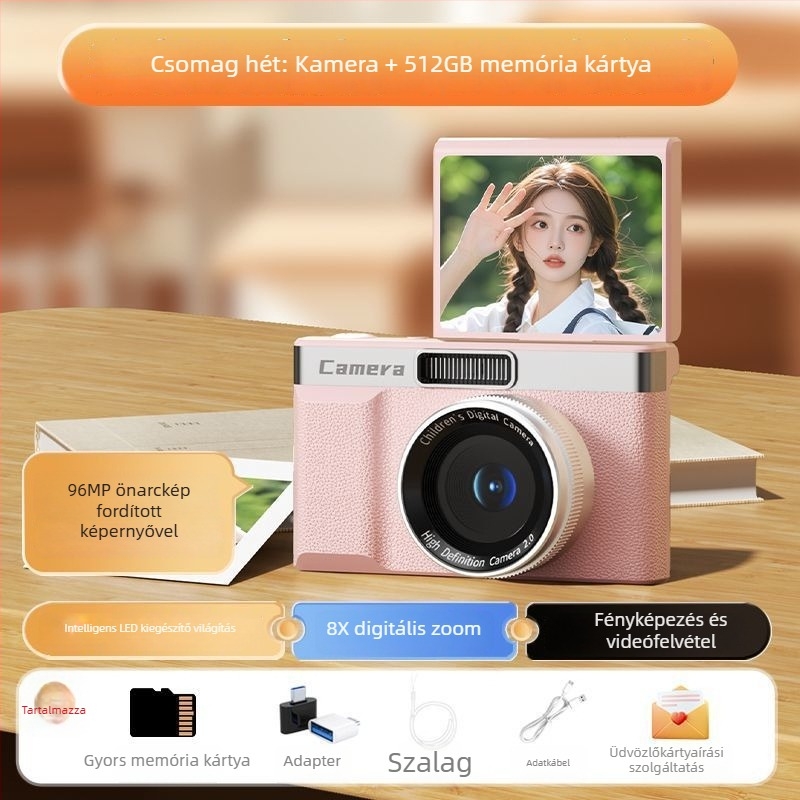 Selfie kamera z06 CMOS 24MP szenzorral, 1/2.3in, 8x optikai zoom, forgatható 2,3 hüvelykes LCD, periszkópos objektív, elektronikus képstabilizáció