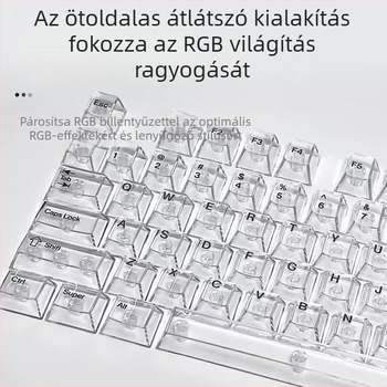 115‑kulcsos MDA‑profilú átlátszó kulcskap készlet PC‑anyagból, keresztezett tengelyekkel