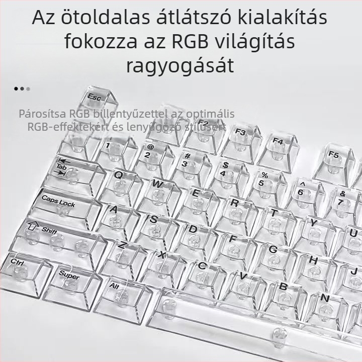 115‑kulcsos MDA‑profilú átlátszó kulcskap készlet PC‑anyagból, keresztezett tengelyekkel
