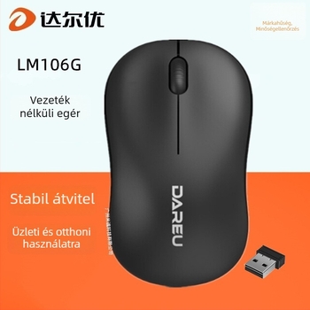 LM106G vezeték nélküli egér, USB interfész, 2.4G kapcsolat, 1000 DPI, 3 gombos, ergonikus kialakítás