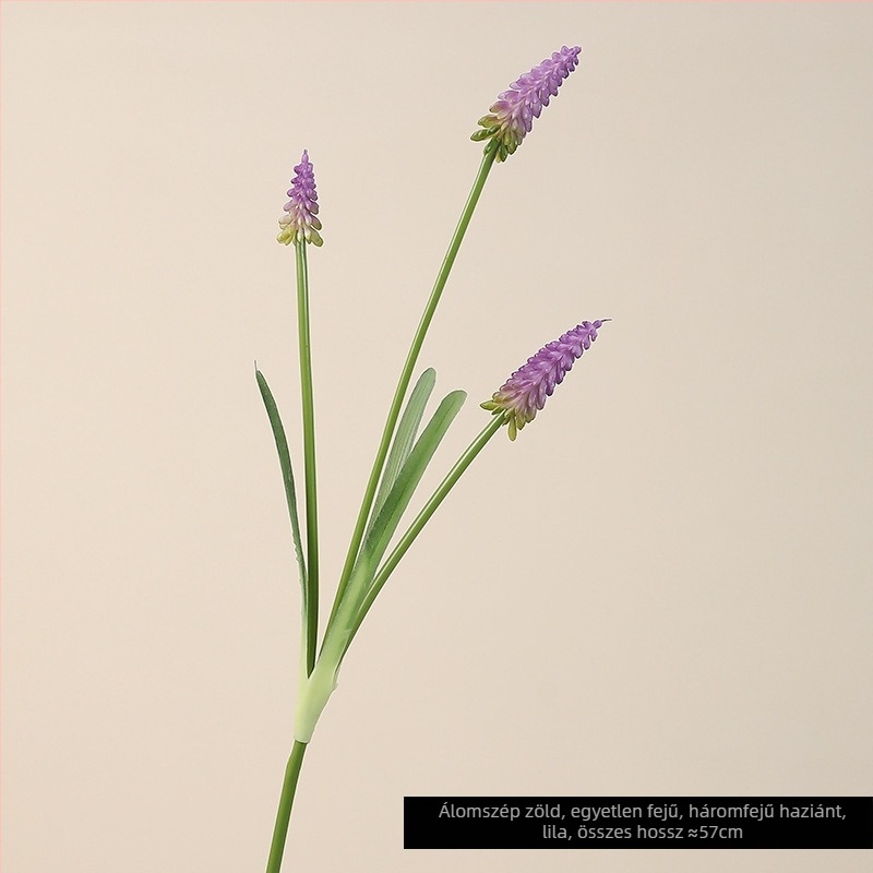 Hat csokor művirágok készlet: grape hyacinth és delphinium, műanyag anyag; esküvőre, otthoni dekorációhoz és fotórekvizitekt címekhez.