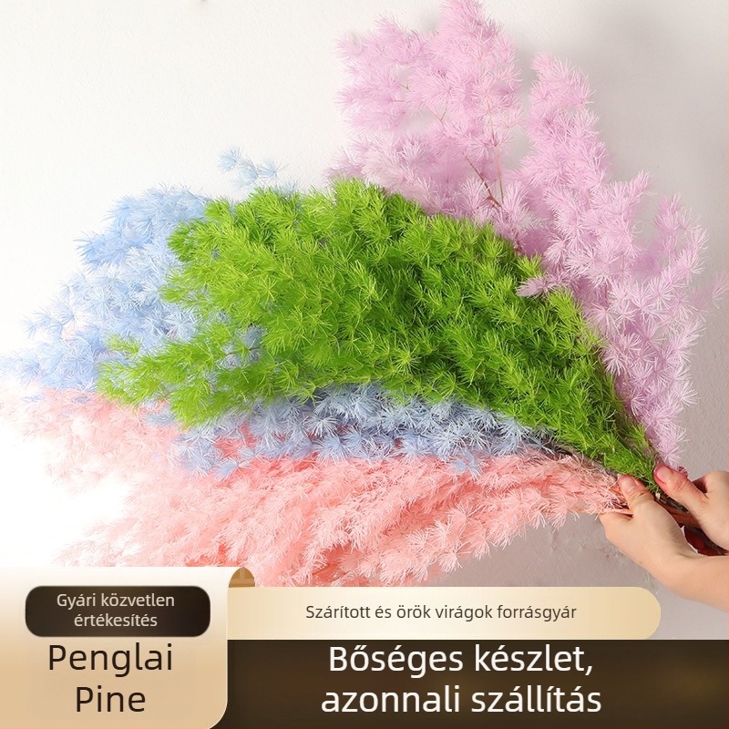 Penglai Pine megőrzött virágokból álló csokor – Otthoni dekoráció, kézzel készített, DIY ajándék