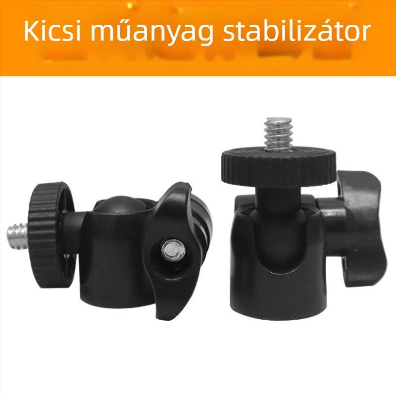 Fém pan-tilt fej tripodhoz (360° vízszintes forgás, 90° függőleges dőlés, menetes csatlakozás, 65 g)