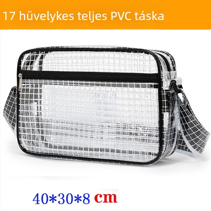 NX DOUGHNUT PVC szerszámtartó hátizsák, átlátszó hálós mintázat, üzleti utazásokhoz