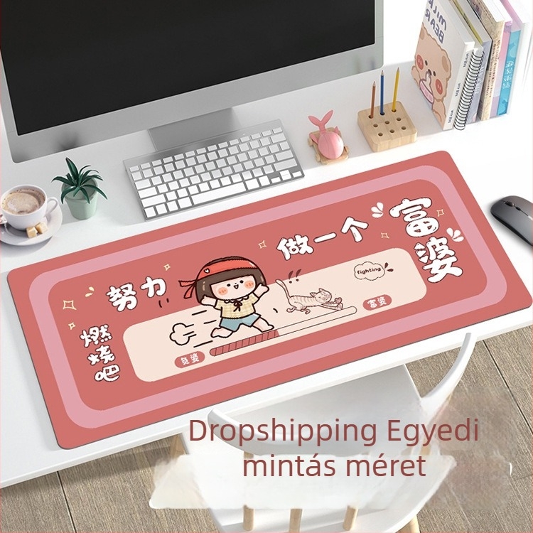 Nagy méretű, vízálló dupla oldalú egérpad irodai asztalhoz, megerősített szélekkel és vastag gumitalppal