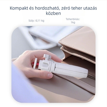 T151 Hordozható háromlábú állvány telefonhoz, univerzális a telefonokhoz, mirrorless és akciókamerákhoz — Ball Head, alumíniumötvözet, teher 1 kg, súly 110 g