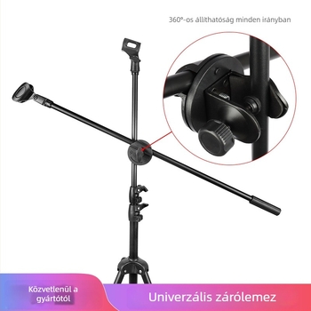 Fényképészeti asztali és padlós tartó – műanyag és fém konstrukció, max terhelés 6–10 kg, kompatibilis asztali és padlós állványokra