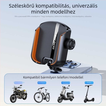 Kerékpáros mobilttelefon-tartó, alumíniumötvözet, univerzális, ütésálló, testreszabható
