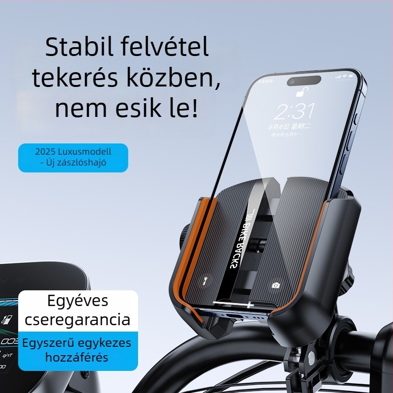 Kerékpáros mobilttelefon-tartó, alumíniumötvözet, univerzális, ütésálló, testreszabható