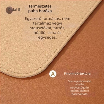 Bőrből készült asztali matt, dupla oldalú, csúszásmentes, varrásos kivitel, logó nyomtatására lehetőség (102-es modell)