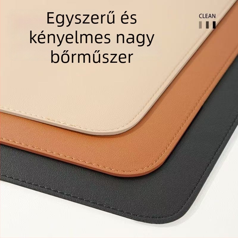 Bőrből készült asztali matt, dupla oldalú, csúszásmentes, varrásos kivitel, logó nyomtatására lehetőség (102-es modell)
