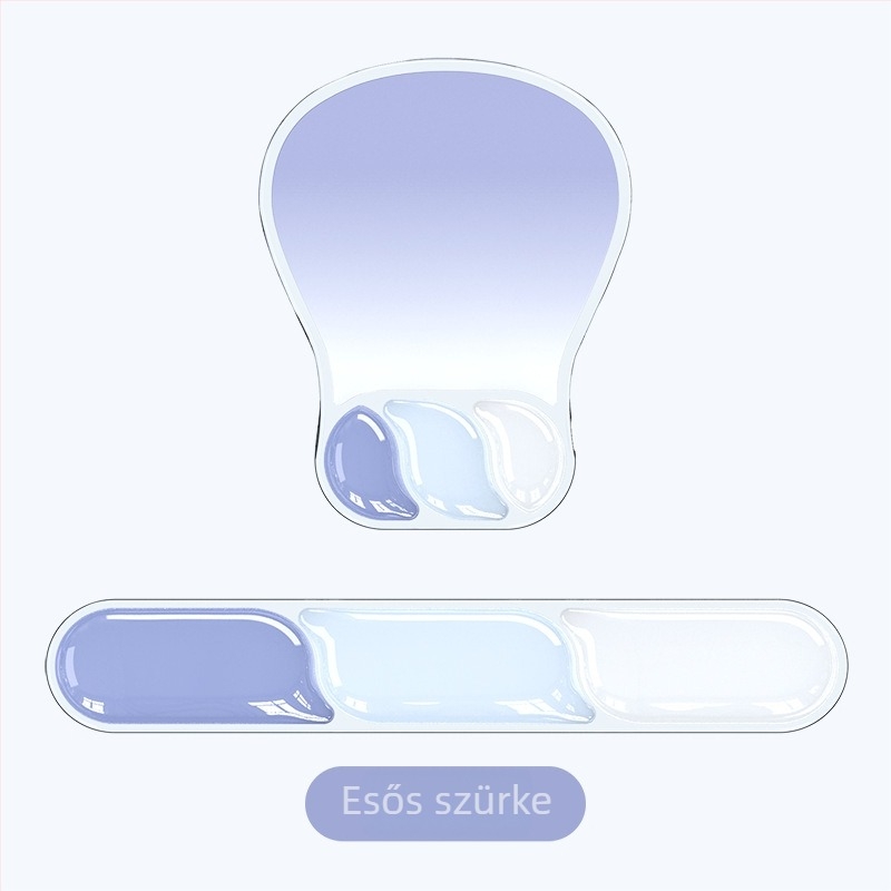 Egérpad csuklótámasz funkcióval, Water drop wristband modell, gumírozott pad, hőtranszfer nyomtatás