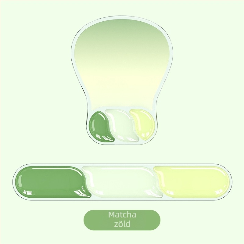 Egérpad csuklótámasz funkcióval, Water drop wristband modell, gumírozott pad, hőtranszfer nyomtatás