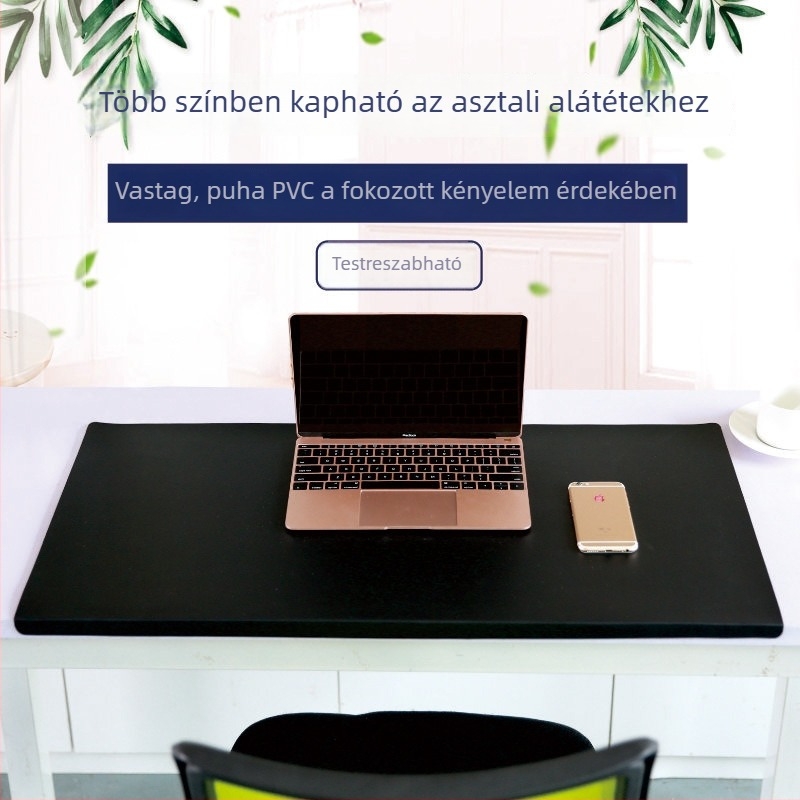 Bőr íróasztali matt, ultranagy méretű, csúszásmentes, billentyűzet alátét
