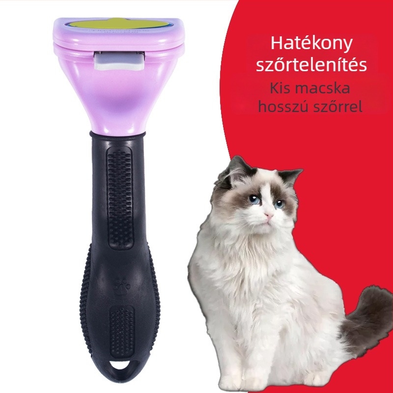 TYRONE Tűs hajkefe macskáknak és kutyáknak — rozsdamentes acél, eszköz ápolásra a háziállatok számára, laza szőr eltávolítása