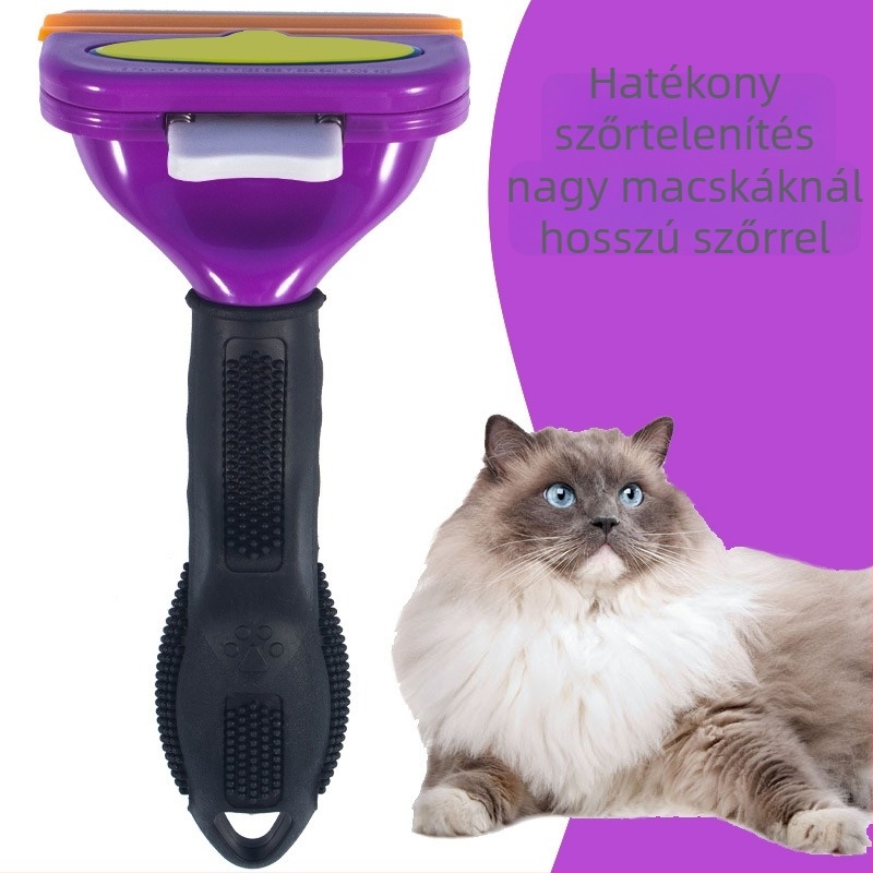 TYRONE Tűs hajkefe macskáknak és kutyáknak — rozsdamentes acél, eszköz ápolásra a háziállatok számára, laza szőr eltávolítása
