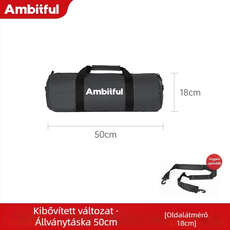 Tripod és lámpatartó állványtáska, korszerűsített vastagabb és szélesebb kialakítás, nagy kapacitású, Oxford vászon