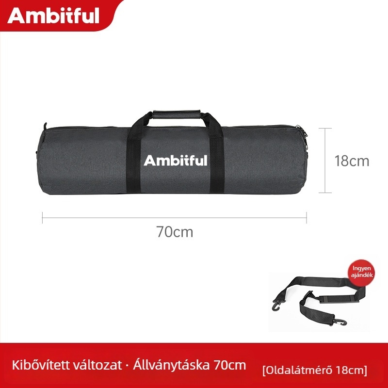 Tripod és lámpatartó állványtáska, korszerűsített vastagabb és szélesebb kialakítás, nagy kapacitású, Oxford vászon