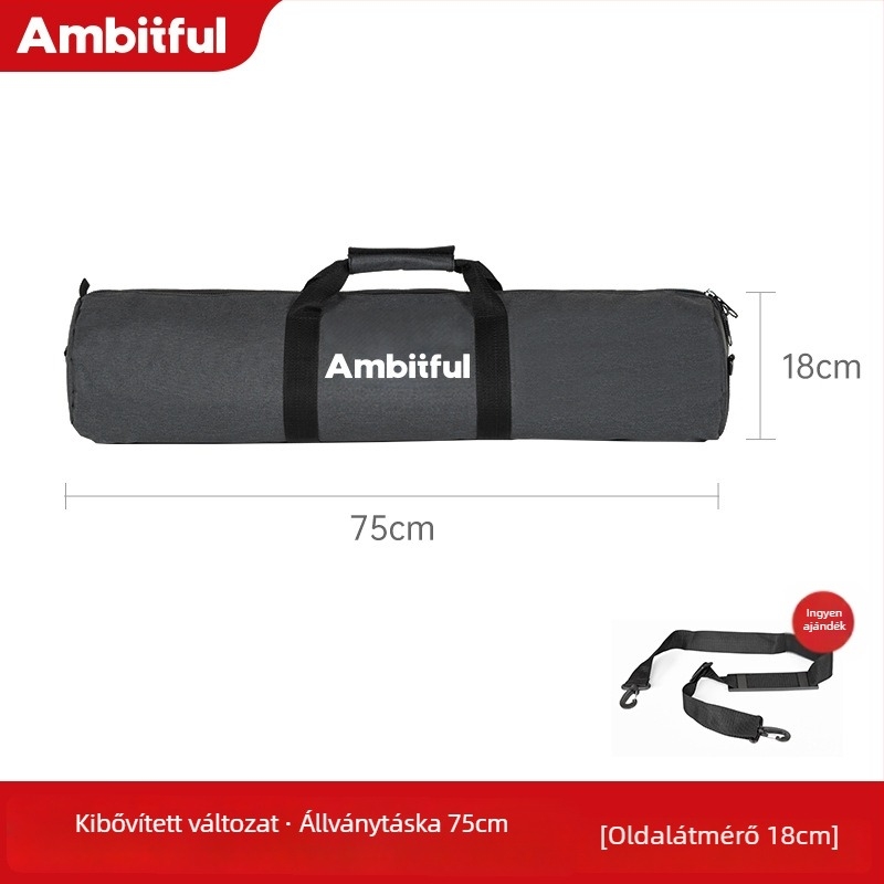 Tripod és lámpatartó állványtáska, korszerűsített vastagabb és szélesebb kialakítás, nagy kapacitású, Oxford vászon