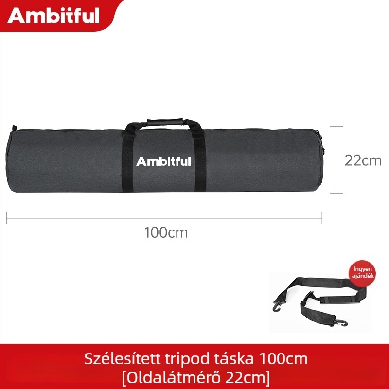 Tripod és lámpatartó állványtáska, korszerűsített vastagabb és szélesebb kialakítás, nagy kapacitású, Oxford vászon