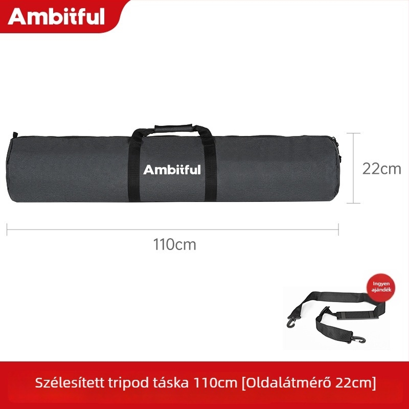 Tripod és lámpatartó állványtáska, korszerűsített vastagabb és szélesebb kialakítás, nagy kapacitású, Oxford vászon