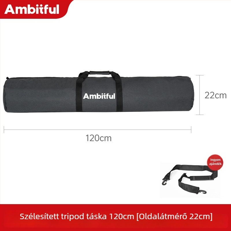 Tripod és lámpatartó állványtáska, korszerűsített vastagabb és szélesebb kialakítás, nagy kapacitású, Oxford vászon