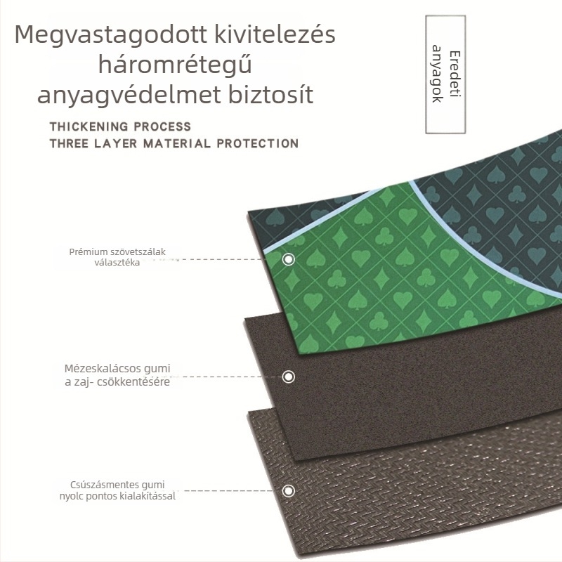 Texas póker asztal alátét – természetes gumi, egyoldalas, logó nyomtatás, OEM testreszabás