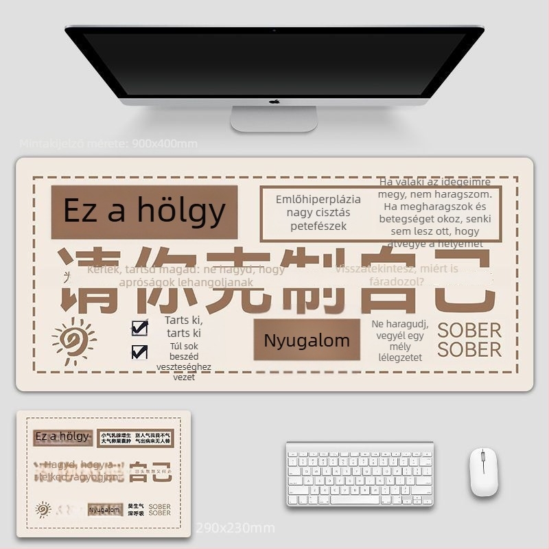 Diatomos agyagból készült egérpad, vastag irodai asztali pad, csúszásmentes, szennyeződés-álló