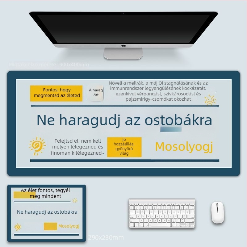 Diatomos agyagból készült egérpad, vastag irodai asztali pad, csúszásmentes, szennyeződés-álló