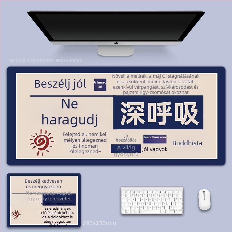 Diatomos agyagból készült egérpad, vastag irodai asztali pad, csúszásmentes, szennyeződés-álló