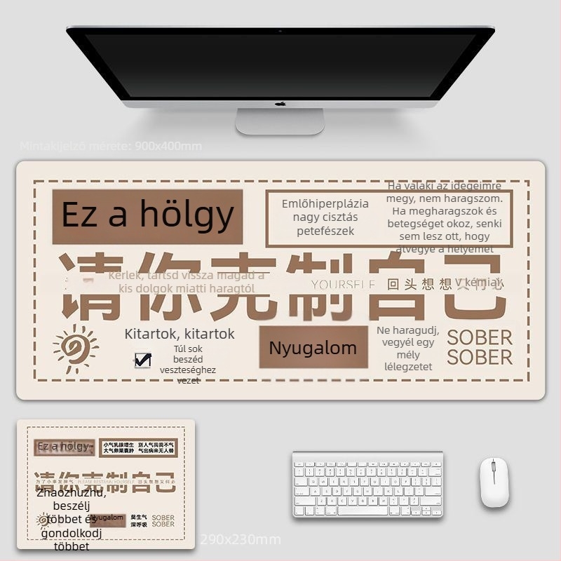 Diatomos agyagból készült egérpad, vastag irodai asztali pad, csúszásmentes, szennyeződés-álló