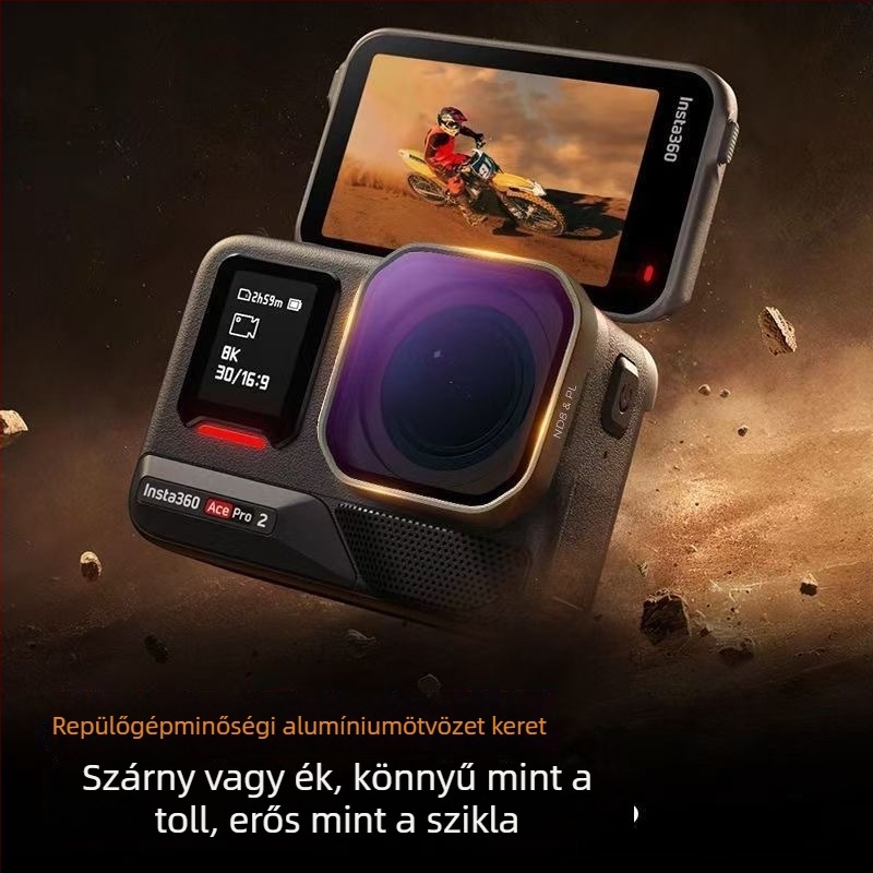 ShadowStone 360Acepro2 sportkamerahoz készült szűrőcsomag: CPL polarizált, ND8/ND16/ND32 szűrők, szilikon kivitel