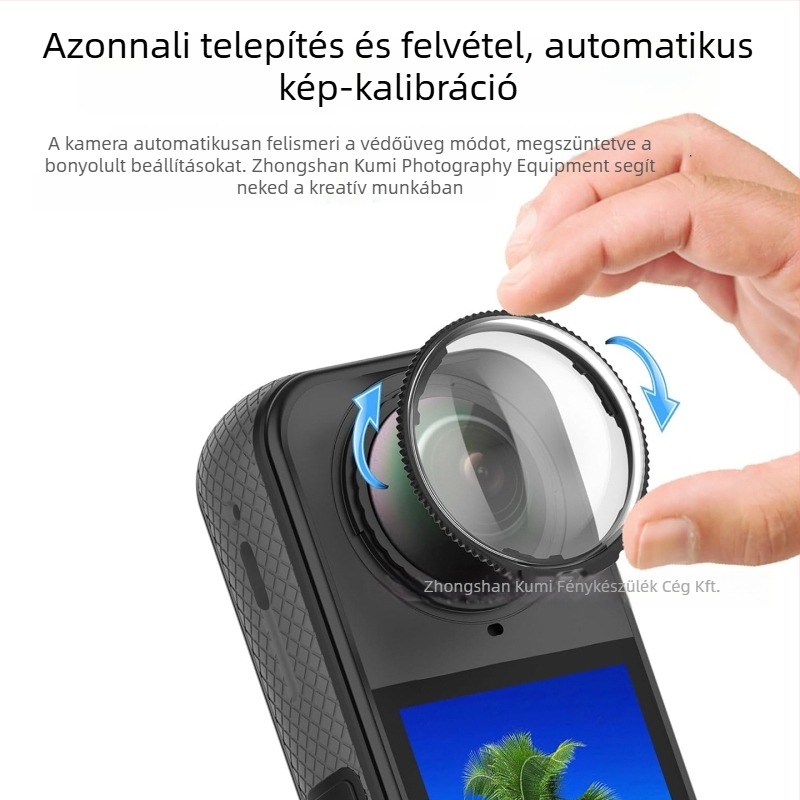 Insta360 X5X4X3X2 Lencsevédő – PC/Üveg anyag, karcálló, Panorámás akciókamera védőfedél