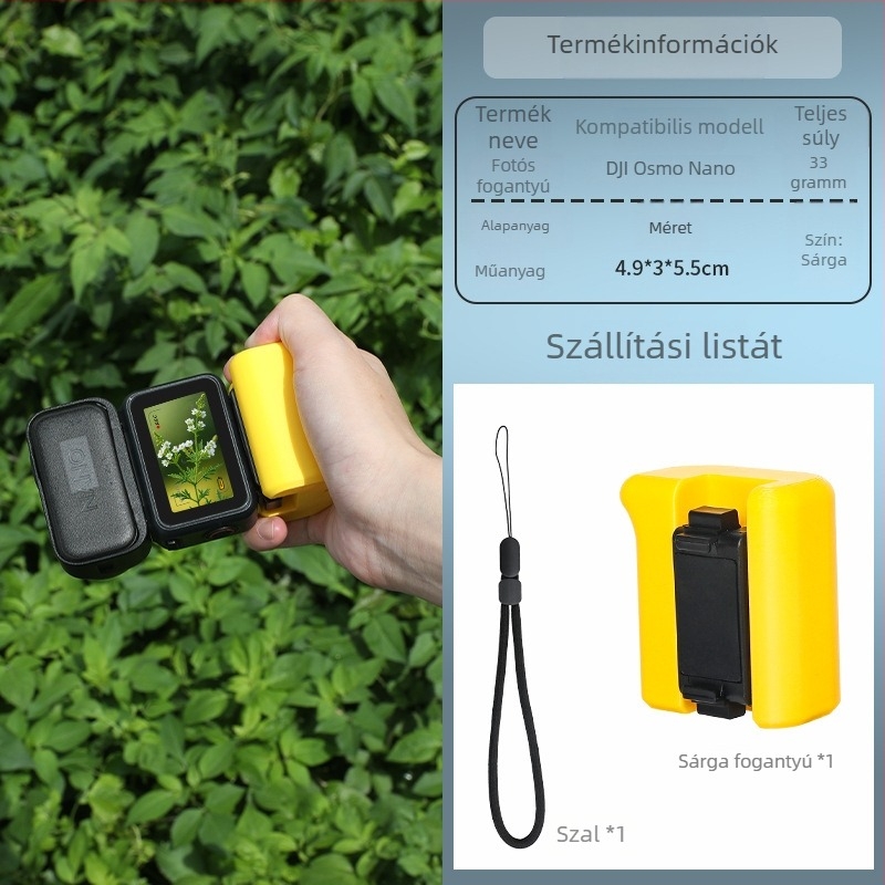 Mágneses gyorskioldó keret fogantyúval DJI Nano akciókamera számára (Márka: Dji nano; Modell: Dji nano; Alkalmazható modellek: Dji nano; Anyag: Műanyag)