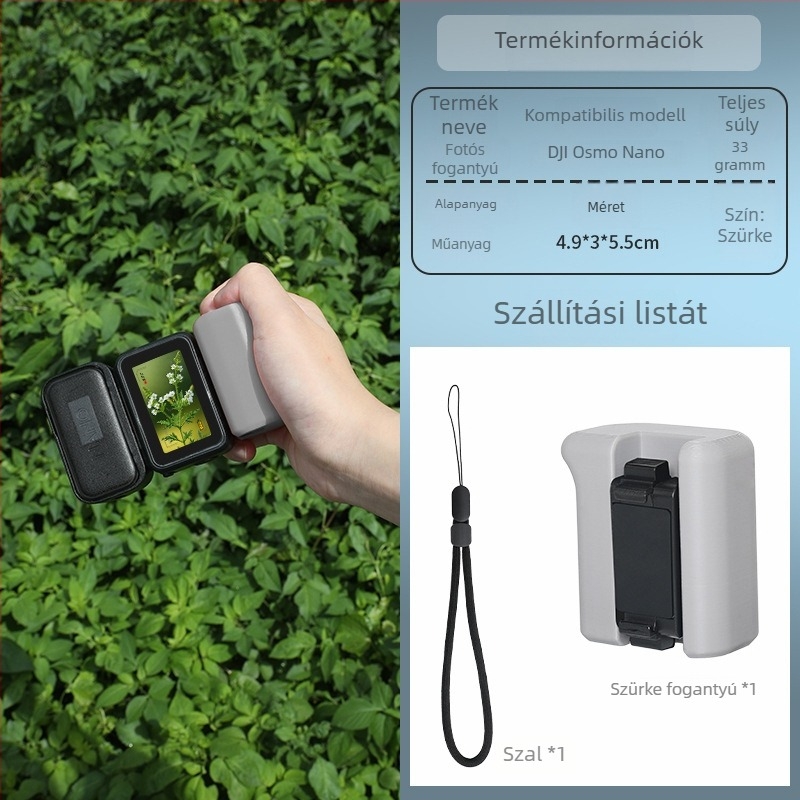 Mágneses gyorskioldó keret fogantyúval DJI Nano akciókamera számára (Márka: Dji nano; Modell: Dji nano; Alkalmazható modellek: Dji nano; Anyag: Műanyag)