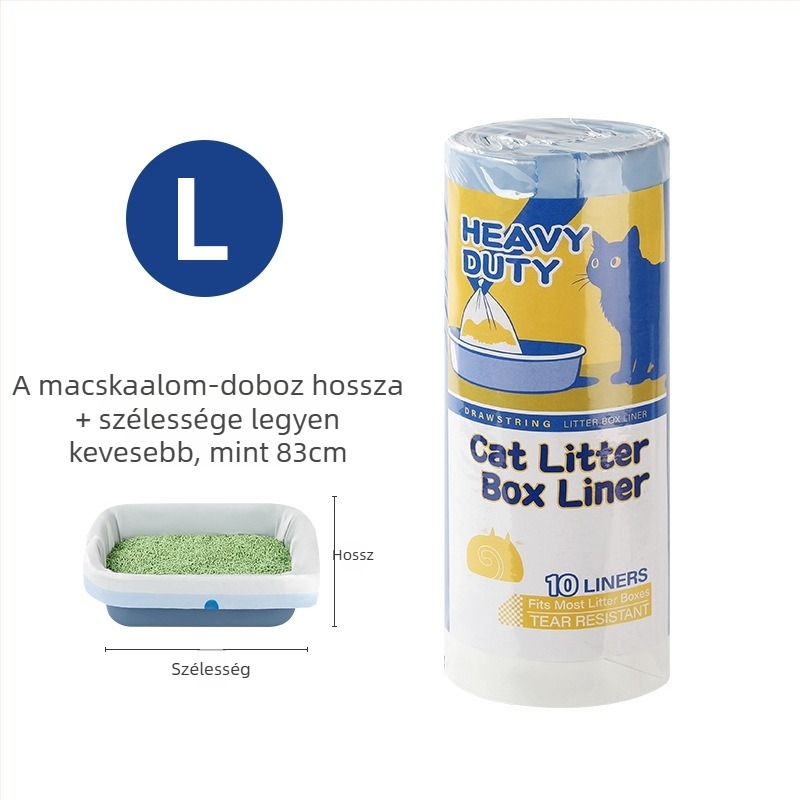 HDPE vastagfalú hordozható macskaalom-zsák