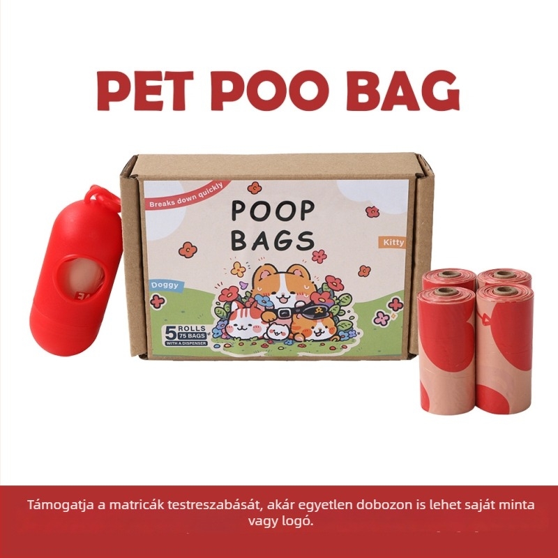 Biodegradábilis illatosított állatürülék-zsákok, 23×33 cm, 15 db/tekercs