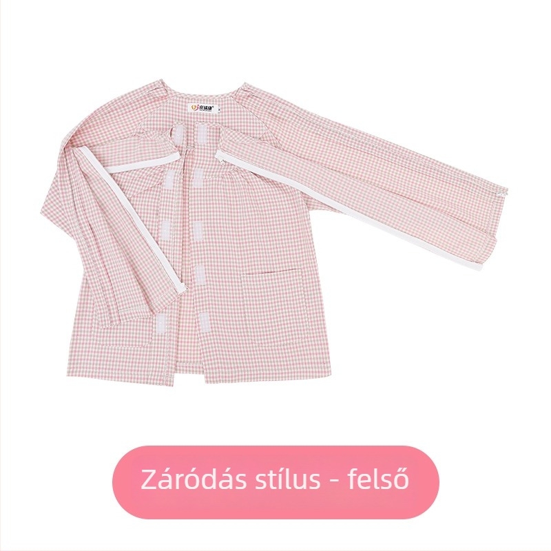 Jingruikang Orvosi ápolási ruházat, unisex, 95% pamut, raglán hosszú ujjú, kerek nyakú, hosszú szabás, 80–100 cm, tavasz/ősz